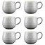 Set of 6 Impressions Grey Leaf Mug 350ml