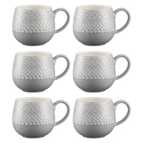 Set of 6 Impressions Grey Organic Mug 350ml