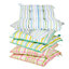 Set of 6 Pastel Plaid Tenby and Pastel Striped Garden Chair Pads