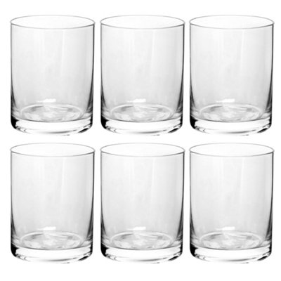 Set of 6 Plain Wine Whiskey Tumbler Drinking Glasses 250ml Father's Day Wedding Decorations Ideas