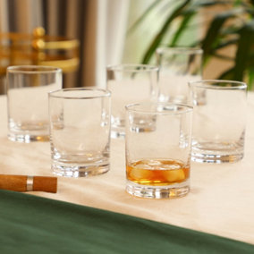 Set of 6 Plain Wine Whiskey Tumbler Drinking Glasses 250ml