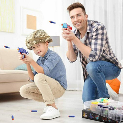 Set of 6 Shooting Guns Toy Blaster Fun with 20 Soft Foam Bullets Darts ...