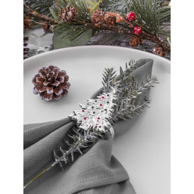 Christmas tree napkin on sale rings