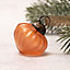 Set of 6 Small 1" Tangerine Frosted Glass Lantern Christmas Decorations