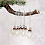 Set of 6 Small Mixed design 1" Clear Luster Glass Baubles