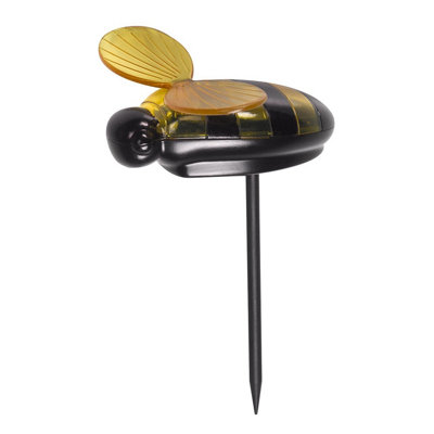 Luqeeg Solar Bee Stake Lamp – 6-Head Colorful LED Garden Light, IP65 Waterproof, Adjustable Monocrystalline Panel, 8-15 Hrs Runtime – Outdoor Lawn & Patio Decor