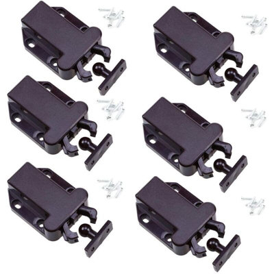 Set of 6 Tactile release latches for closet, non magnetic latches for ...