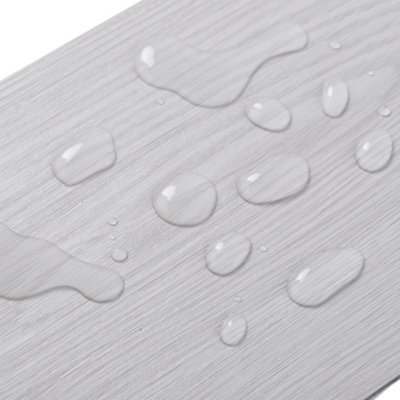 Set of 7 Waterproof Wood Grain Effect Self Adhesive Plank PVC Rustic Style Flooring Covering 1m²