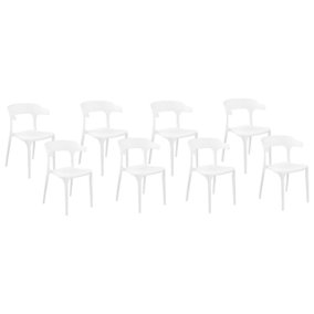 Set of 8 Dining Chairs White GUBBIO