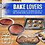 Set Of 8 Non Stick Baking Tray Pan Set Muffin Oven Roasting Bakeware Roast New