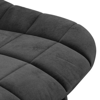 Set Of 8 Nova Modern Velvet Dining Chair Padded Seat Metal Legs Kitchen (Black)