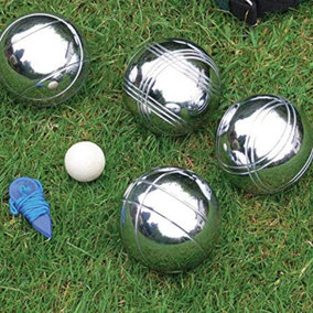 Set Of 8 Steel Boules French Boules Game Set With 29mm Wooden Jack And Measuring Device In Carry Case