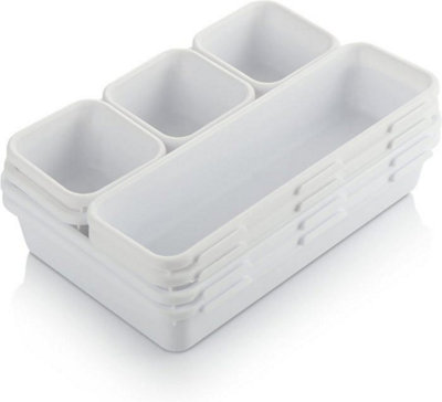 Set of 8 Storage Boxes - 3 Sizes of Drawer Organizers - Drawers ...