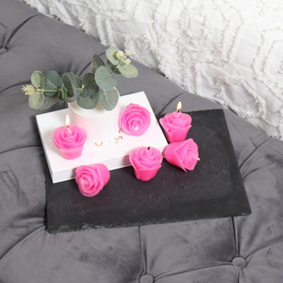 Set of 9 Candles Pink Rose Flower Detail Candle Gift Set by Laeto Ageless Aromatherapy - FREE DELIVERY INCLUDED - 7