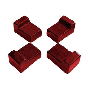 Set Of Ceramic Feets/Legs For Barbecue, 4 Pcs (Red)
