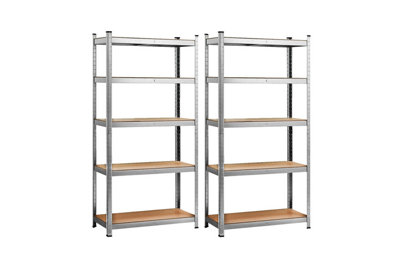 Set of Five Tier Heavy Duty Steel Storage Shelves