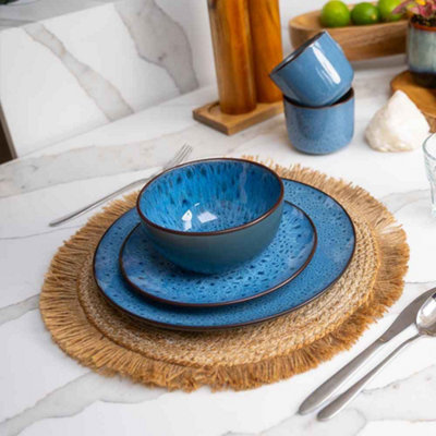 Blue ceramics of Rishtan製23cmプレート Blue ceramics of Rishtan製23cmプレート Set of Four Drammen 20cm