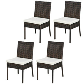 Set of Four Rattan Garden Chairs