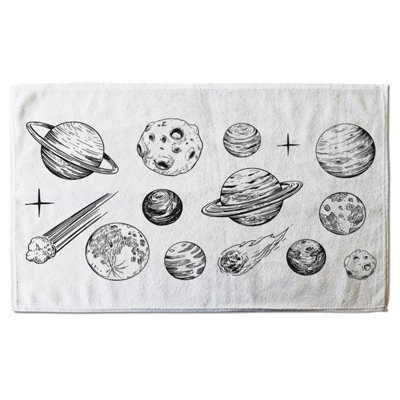 Set of space objects planets, stars (Bath Towel) / Default Title Price Comparisons | Compare The Build