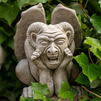 Set of Three Gargoyle Garden statues