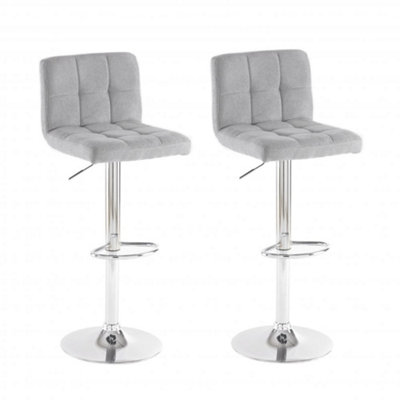 Gray fabric on sale bar stools