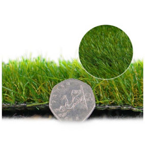 Seville 35mm Artificial Grass, Premium Quality Artificial Grass, 8 Years Warranty, FakeGrass For Patio-1m(3'3") X 4m(13'1")-4m²