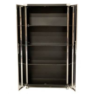 Seville Classics 6x3 Upright Cabinet Heavy Duty with Shelves Tool Storage Garage UHD16234E