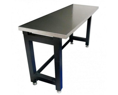Stainless steel store workbench with wheels