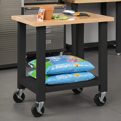 Seville Classics Graphite Grey Ultra HD Mobile Workstation 3ft Wide - 4