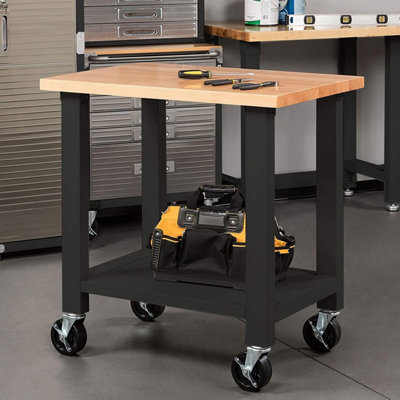 Seville Classics Graphite Grey Ultra HD Mobile Workstation 3ft Wide - 6