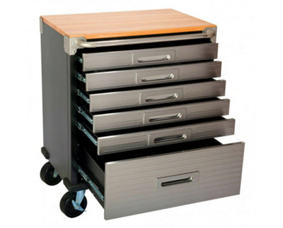 Seville Classics 2 Rolling Cabinet Drawer, Granite Gray