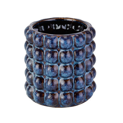 Seville Collection Bubble Planter - Ceramic - L16 x W16 x H15 cm - Indigo