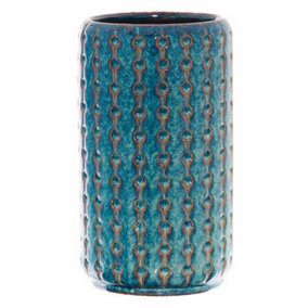 Seville Collection Cylinder Vase - Ceramic - L15 x W15 x H28 cm - Indigo