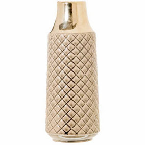 Seville Collection Diamond Vase - Ceramic - L13 x W13 x H33 cm