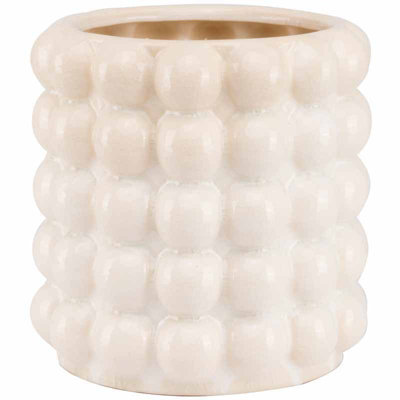 Seville Collection Large Bubble Planter - Ceramic - L20 x W20 x H20 cm - Cream