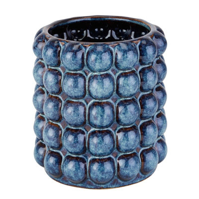 Seville Collection Large Bubble Planter - Ceramic - L20 x W20 x H20 cm - Indigo