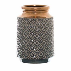 Seville Collection Lebes Squat Vase - Ceramic - L18 x W18 x H26 cm