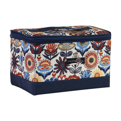 Sewing Case Navy with Multi floral Print- Everything Mary EVM12861-2