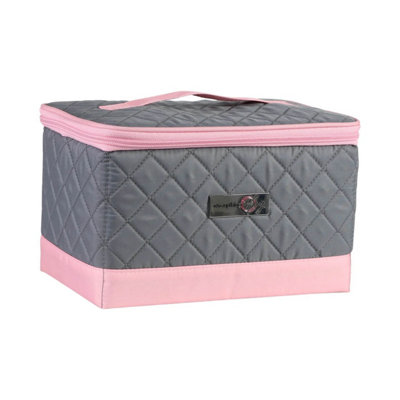 Sewing Case- Quilted Grey/Pink- Everything Mary EVM13203-1