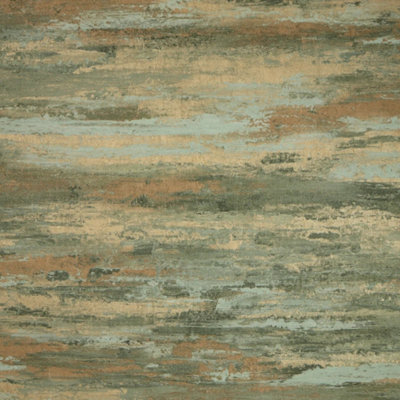 Seychelles Wallpaper in Green and Gold