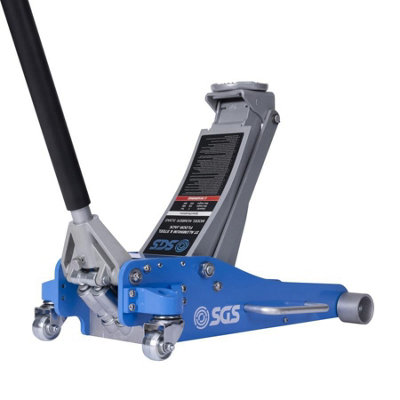 SGS 3T Floor Jack Aluminium & Steel Hybrid Dual Hydraulic Pump 105-500mm Range