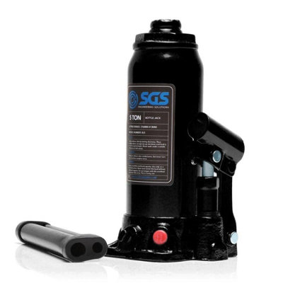 SGS 5 Tonne Hydraulic Bottle Jack, Steel Construction & Carry Case  2yr Warranty