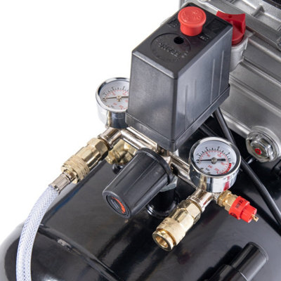 SGS 50L Air Compressor w/ Integrated Hose Reel & 5 Piece Tool Kit - 9 ...