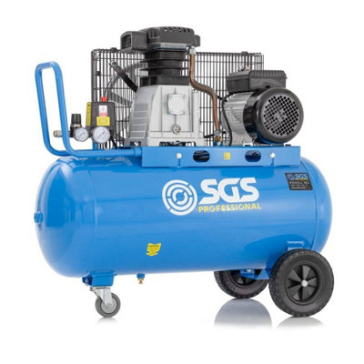 SGS 90L Belt Drive Air Compressor & 5 Piece Tool Kit 14CFM, 3HP - With ...