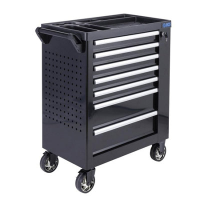 SGS Service Tool Cart 30in 7 Drawer Top Tray Side Store & Holes For Tool Hanging