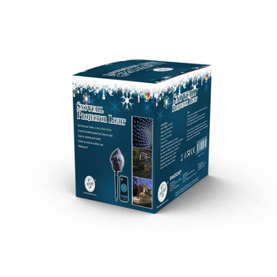 SH-51021 Christmas LED Snowflake Projector White Snow Falling Night ...