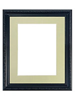 Shabby Chic Black Frame with Light Grey Mount for Image Size 50 x 40 CM