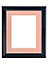 Shabby Chic Black Frame with Pink Mount for Image Size 14 x 8 Inch