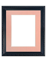 Shabby Chic Black Frame with Pink Mount for Image Size 45 x 30 CM