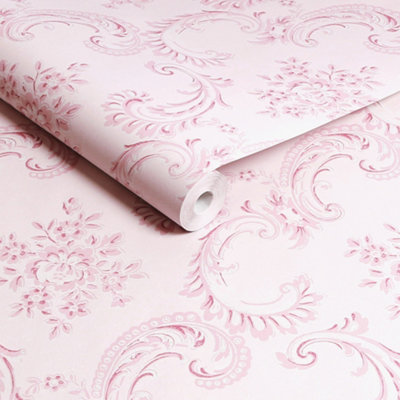 Shabby Chic by Rachel Ashwell Boudoir Beauty Pink Floral Wallpaper